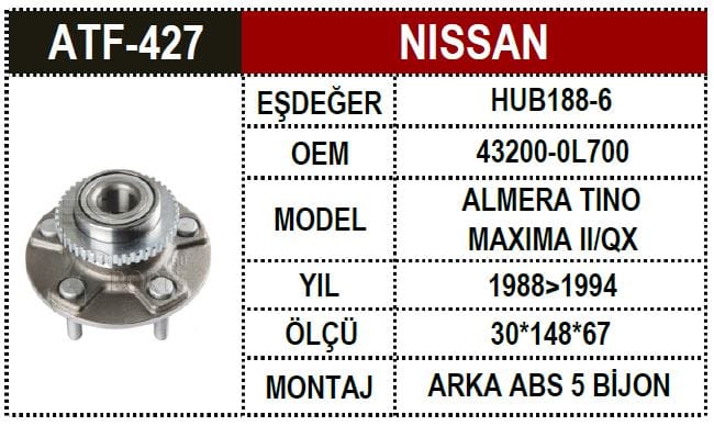 NISSAN PRİMERA ARKA Y.MODEL 5 BİJON ABSLİ - Yedek Parça