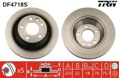 VW TOUAREG Q7 03-08 FREN DİSKİ ARKA 7L6615601G - Yedek Parça