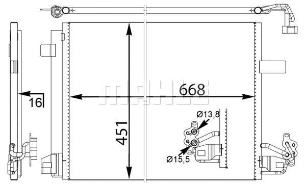 VW T6 KLİMA RADYATÖRÜ 7E0820411D - Yedek Parça