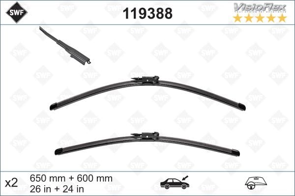 M.BENZ   W169-245  SİLECEK  ÖN TAKIM VISIOFLEX  65cm-60cm  4148200245 - Yedek Parça