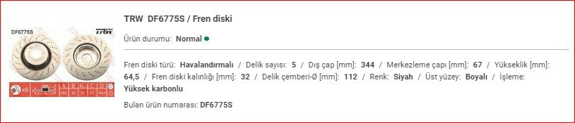 M.BENZ W212 ÖN FREN AYNASI 350 4-MATIC ADET A0004211612 - Yedek Parça
