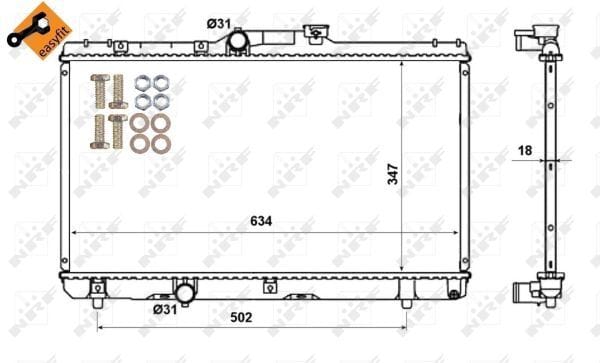 TOYOTA COROLLA 93-00 AE101 111 M-T BRAZING SU RADYATÖR - Yedek Parça