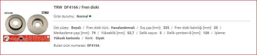 BMW E46 .3.30 ÖN FREN DİSK TAKIM 34116864047 - Yedek Parça