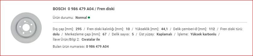 M.BENZ W117-156-176-246 FREN AYNASI ARKA (ADET) A2464230112 - Yedek Parça