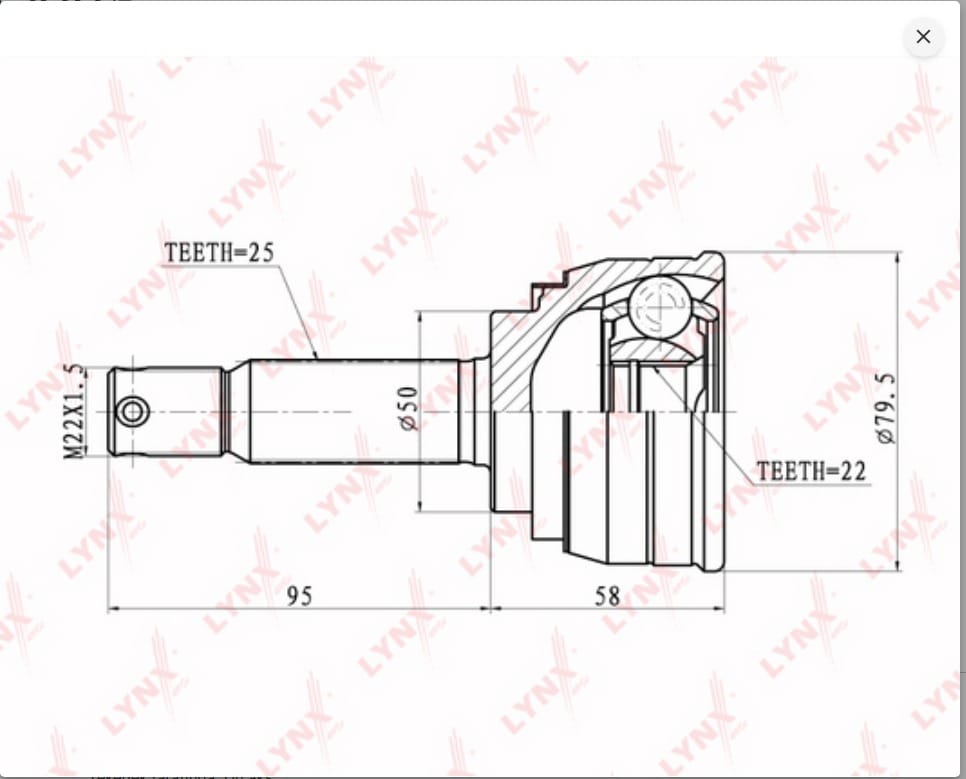 HYUNDAI GETZ ACCENT LANCER AKS KAFASI DIŞ M-T (YENİ NO:MND-MDG040209T) - Yedek Parça