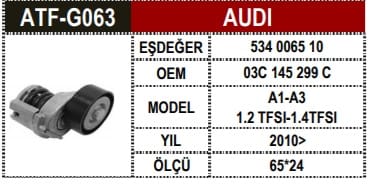 VW GOLF V 1.4 TSI ŞARJ KÜTÜĞÜ 03C145299A - Yedek Parça