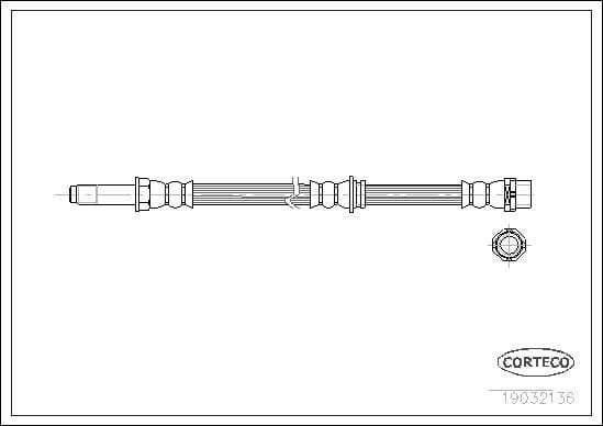 BMW E46 FREN HORTUMU 502 MM ARKA 34301165074 - Yedek Parça