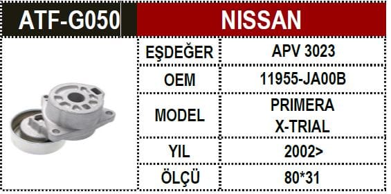 NISSAN PRIMERA-XTRIAL GERGİ KÜTÜĞÜ 11955-JA00B - Yedek Parça