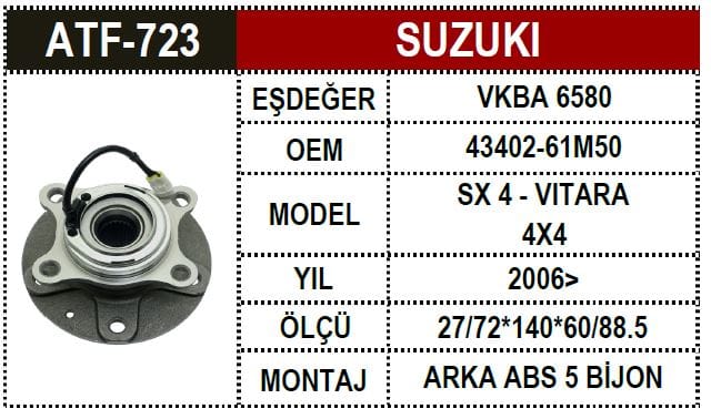 SUZUKI SX4-VITARA 2015- 4X4 ARKA PORYA ABSLİ - Yedek Parça