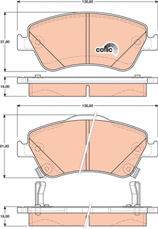 TOYOTA COROLLA 07-12 / AURIS 07-12 / COROLLA 13- 1.4 D4D DİZEL ÖN FREN BALATASI - Yedek Parça