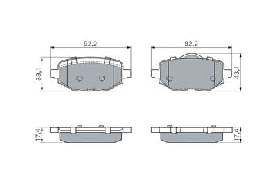 OPEL CORSA F-C4-2008 ARKA FREN BALATASI 1680301680 - Yedek Parça