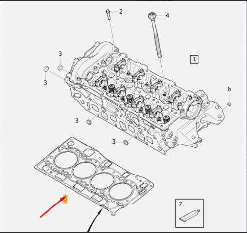 VOLVO XC90-XC60 2.0D SİLİNDİR KAPAK CONTASI 3 KERTİK 32255303 - Yedek Parça