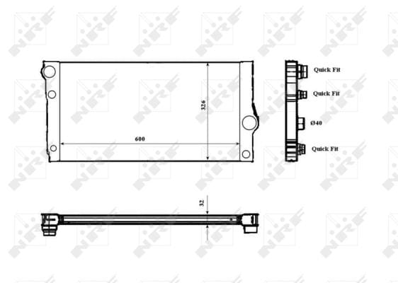 BMW F10 5.35 - F01 7.40İ N54-N55 SU RADYATÖRÜ 17118615426 - Yedek Parça