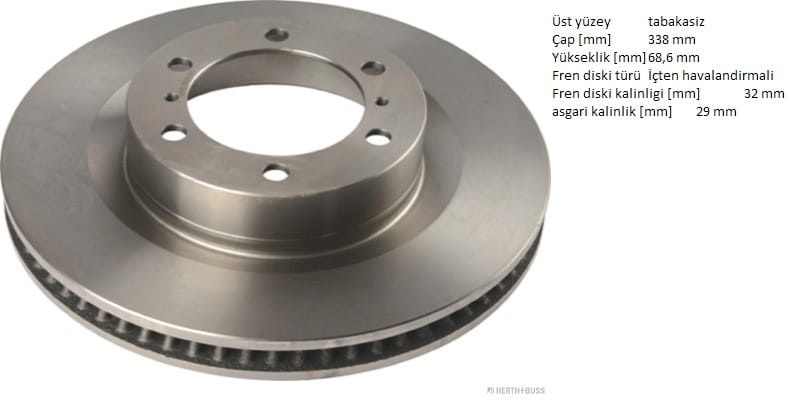 LAND CRUISER  J15  09>15>ÖN FREN DİSKİ  ADT343282 - Yedek Parça