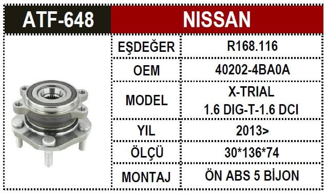 NISSAN X-TRIAL(T32)2013> ÖN PORYA ABSLİ 40202-4BA0 - Yedek Parça