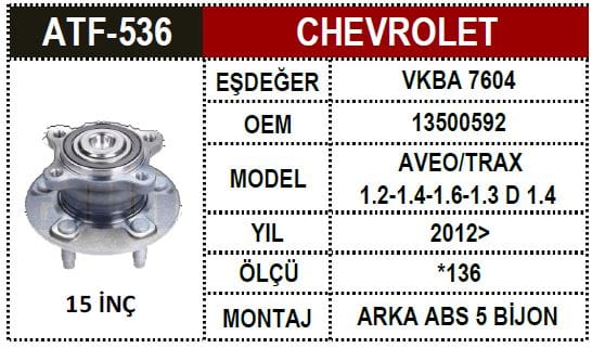CHEVROLET PORYA ARKA AVEO N.B ABSLİ  13500592 - Yedek Parça