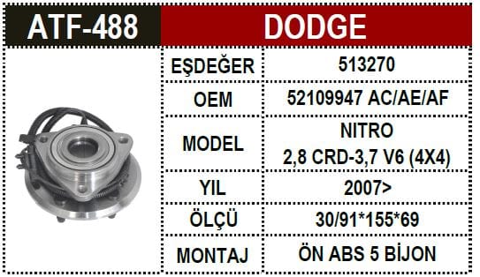 DODGE NITRO 07- ON PORYA 52109947 - Yedek Parça