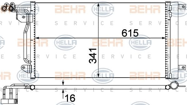 VW POLO V IBIZA FABIA KLİMA RADYATÖRÜ 6R0820411A - Yedek Parça