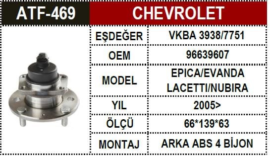 CHEVROLET PORYA ARKA LACETTİ ABS Lİ 96639607 - Yedek Parça