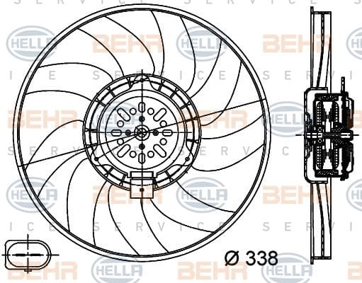 VW A4-A5 CAGA-CAHB SOL FAN MOTORU 8K0959455F - Yedek Parça