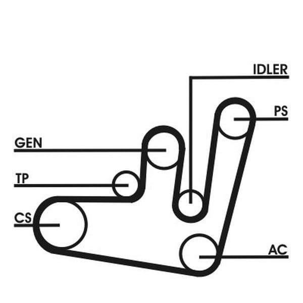 VW BORA GOLFIV 1.9TDI E34-E36 V KAYIŞ 032145933 - Yedek Parça