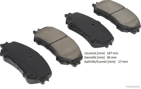 NISSAN QASHQAI 2014>X-TRAİL 13>5 KOLTUK RENAULT KADJAR 16>MEGANE 15> ÖN FREN BALATASI - Yedek Parça
