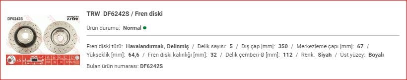M.BENZ W221 FREN AYNASI ÖN 4-MATIC S500-S600 A2214211612 - Yedek Parça