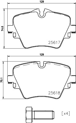 BMW F45 ÖN FREN BALATASI 34106860019 - Yedek Parça