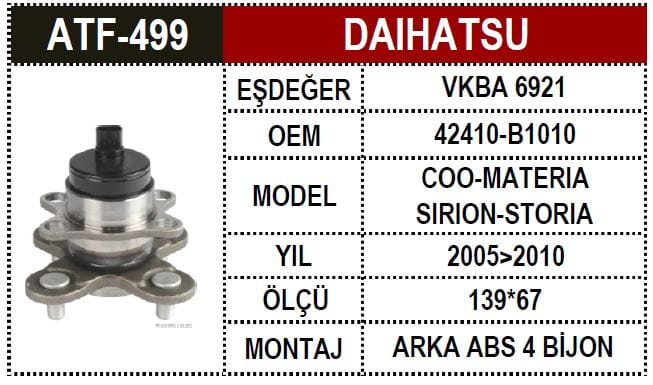 JUSTY 07 MATERIA SIRION ARKA AKS PORYA ABS - Yedek Parça