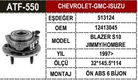 CHEVROLET BLAZER 97- ON PORYA 12413045 - Yedek Parça