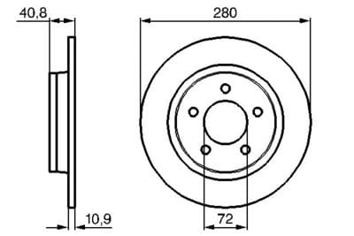 MAZDA 3/5  03 07 05 ARKA FREN DİSKİ - Yedek Parça