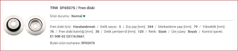 RANGE ROVER VOUGE 3.6 TDV8 ÖN DİSK ADET&nbsp;SDB500182 - Yedek Parça