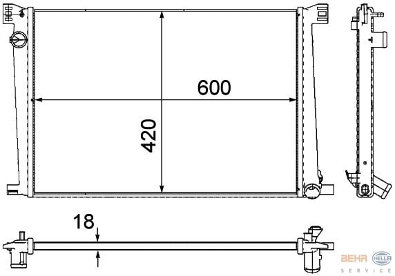 MİNİ COOPER R55-R57 SU RADYATÖRÜ 7535099 - Yedek Parça