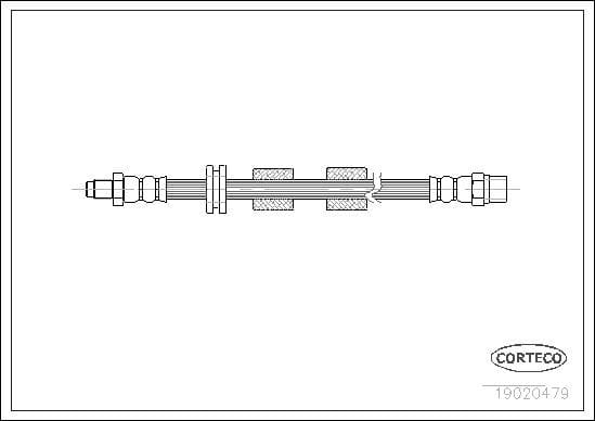 BMW E34 FREN HORTUMU 420 MM ÖN 34321156157 - Yedek Parça
