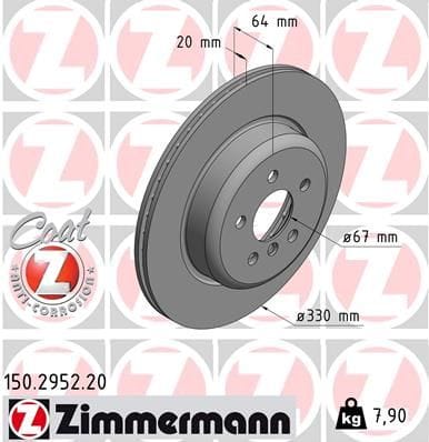 BMW G30-G01 ARKA FREN DİSKİ SOL 330mm&nbsp;34216882245 - Yedek Parça