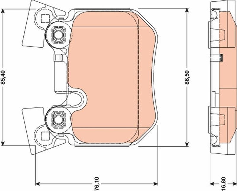 BMW E87-E90-E91 ARKA BALATA 16,3MM&nbsp;34216791421 - Yedek Parça