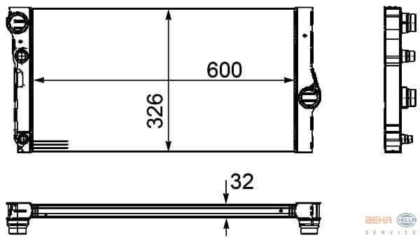 BMW F01-F10-F12 (N47-N57-B47) MOTOR SU RADYATÖRÜ 17118509175 - Yedek Parça