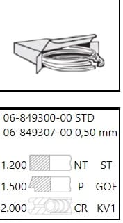 VW PASSAT ALT 2.0i 20V 2000> 131 PS 83MM SEGMAN - Yedek Parça