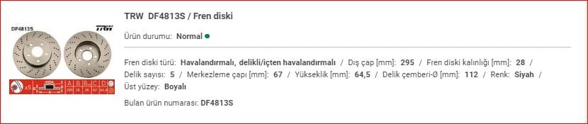 M.BENZ W204 ÖN FREN AYNASI SPOR ADET A2044213612 - Yedek Parça