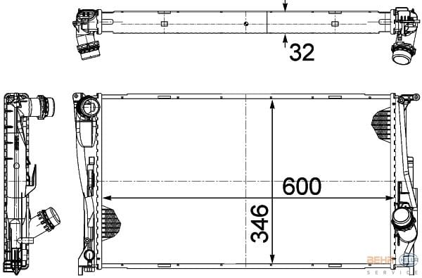 BMW E84-E87-E90 SU RADYATÖRÜ 17117788903 - Yedek Parça