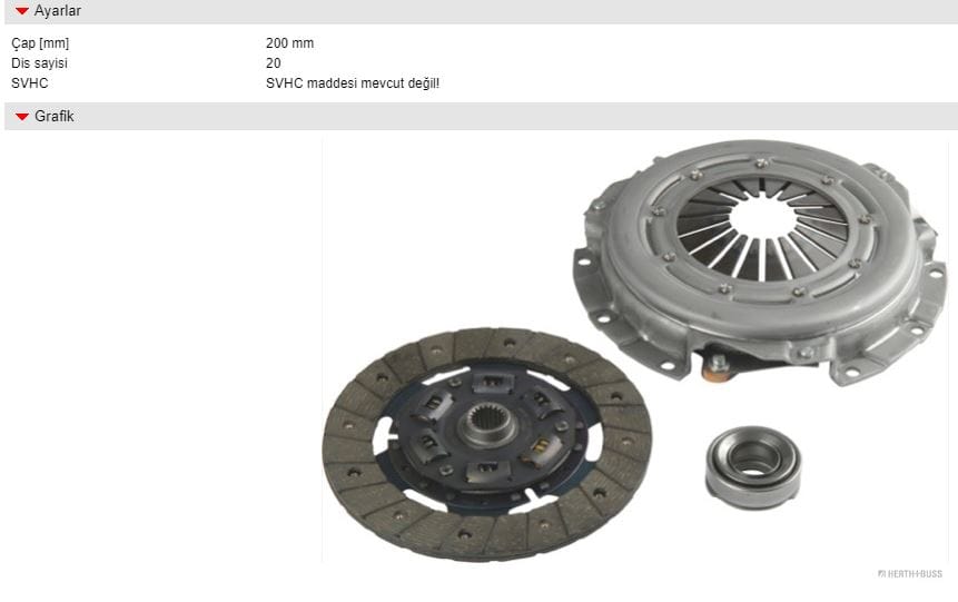 DAIHATSU FEROZA DEBRİYAJ SETİ ADD63020 - Yedek Parça