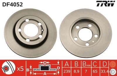 VW ARKA FREN DİSK GOLF98-06 A3 97-03 - Yedek Parça
