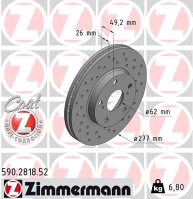 TOYOTA AURİS 13-COROLLA 13-PERFORMANS DELİKLİ ÖN FREN DİSK KAPLAMALI 277-5 - Yedek Parça