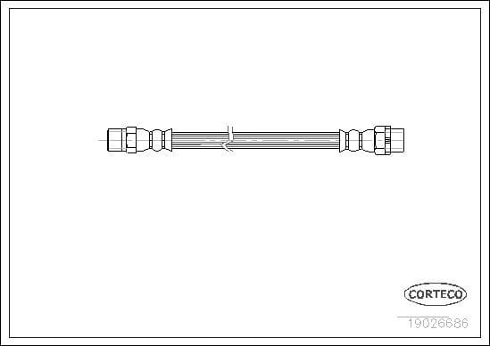 BMW E36 FREN HORTUMU 200 MM ARKA 34321159524 - Yedek Parça
