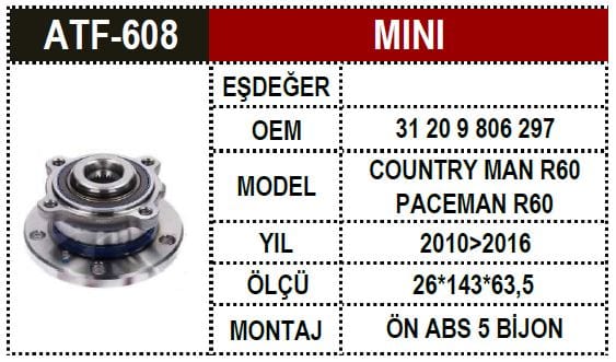 MINI R60 COUNTRYMAN ÖN PORYA 31209806297 - Yedek Parça