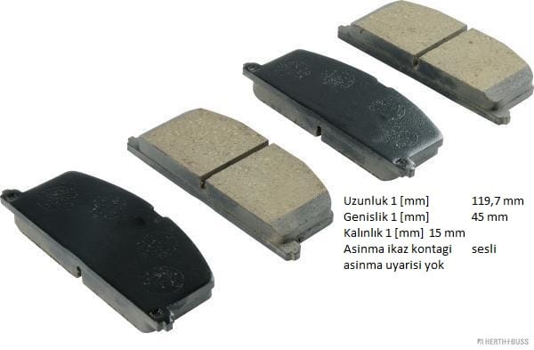 TOYOTA COROLLA 88-92 ÖN FREN BALATASI FDB-308 - Yedek Parça