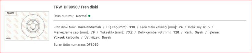 BMW F22-F30-F32 ÖN FREN DİSK TAKIM 34116792221 - Yedek Parça