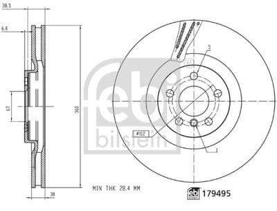 BMW F40-F39-F48 MİNİ F56 JCW ÖN FREN DİSKİ SOL 34106884001 - Yedek Parça