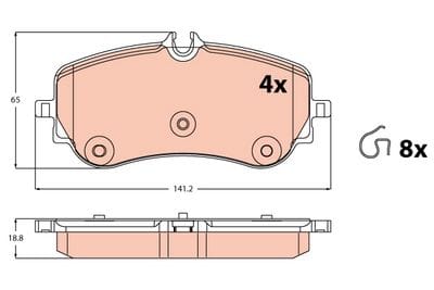 VW AMAROK CRAFTER FREN BALATASI ARKA 2H6698451 - Yedek Parça