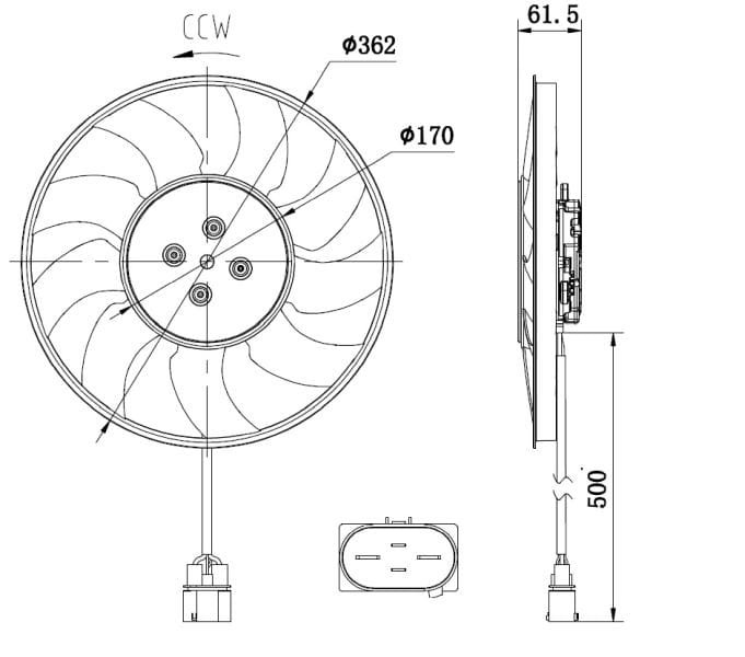 AUDİ A4-A5 TOUREG FAN MOTORU 8W0959455AD - Yedek Parça